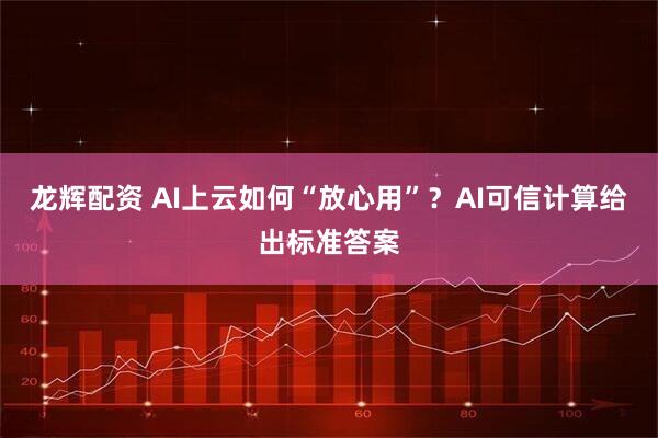 龙辉配资 AI上云如何“放心用”？AI可信计算给出标准答案